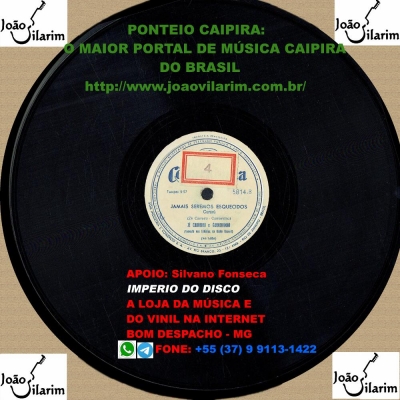 Zé Carreiro E Carreirinho - 78 RPM 1962 (SERTANEJO CH-10257)